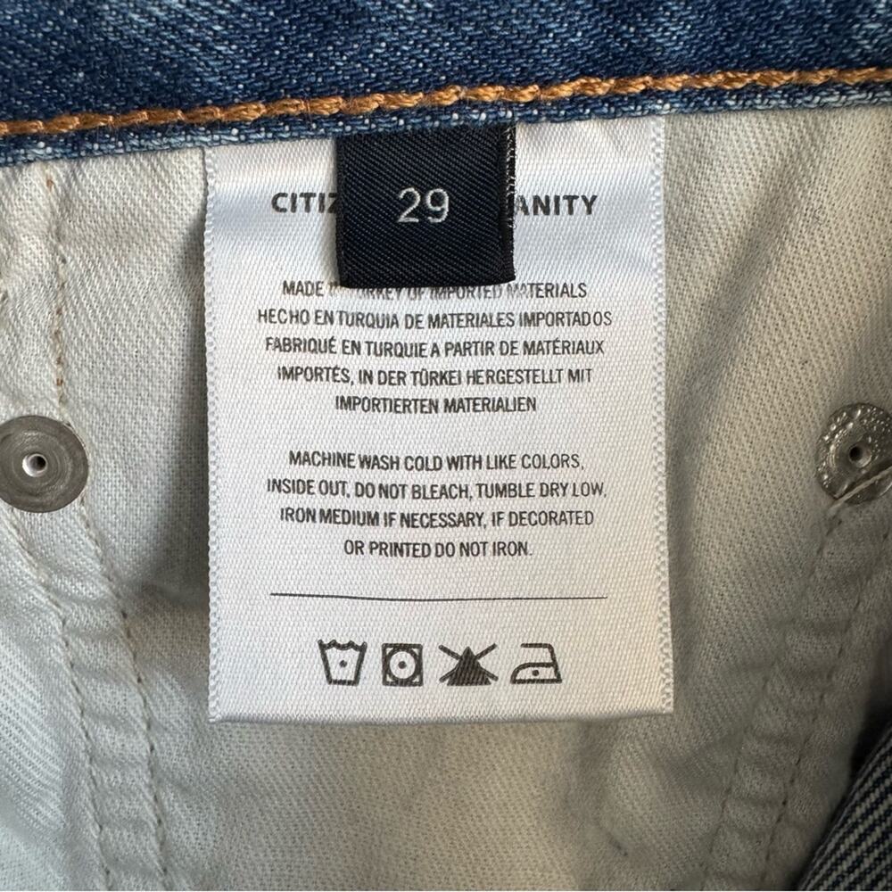 Citizens of Humanity Ayla Raw Hem Crop Jeans in Doheny Wash Size 29 - Picture 7 of 15